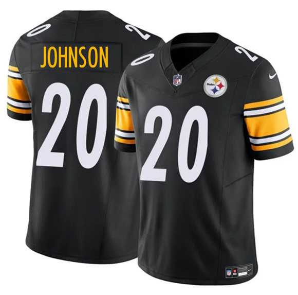 Men & Women & Youth Pittsburgh Steelers #20 Kaleb Johnson Black 2025 Draft F.U.S.E. Vapor Limited Stitched Jersey->pittsburgh steelers->NFL Jersey